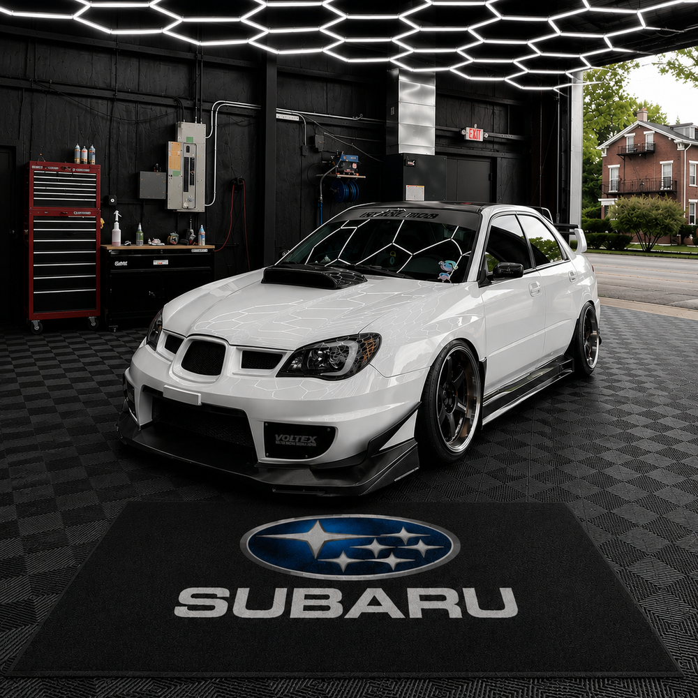 Subaru Luxury Logo Rug and Display Mat Garage, Home, Office, Showroom Floor Decor, 60x87 in / 150x220 cm