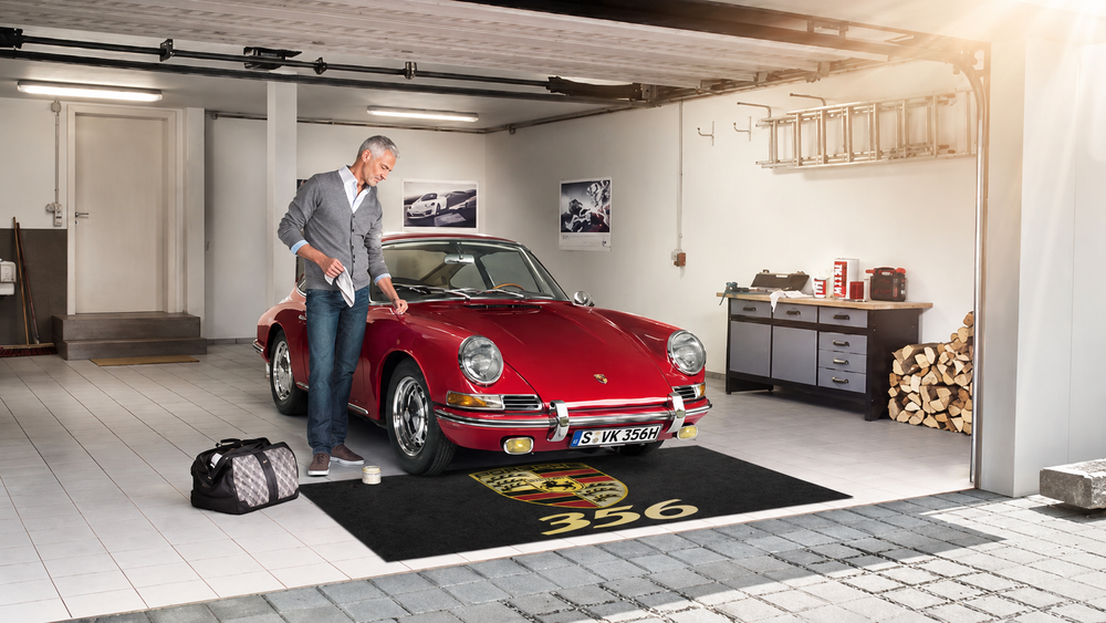 Porsche 356 Luxury Logo Rug and Display Mat Garage, Home, Office, Showroom Floor Decor, 60x87 in / 150x220 cm
