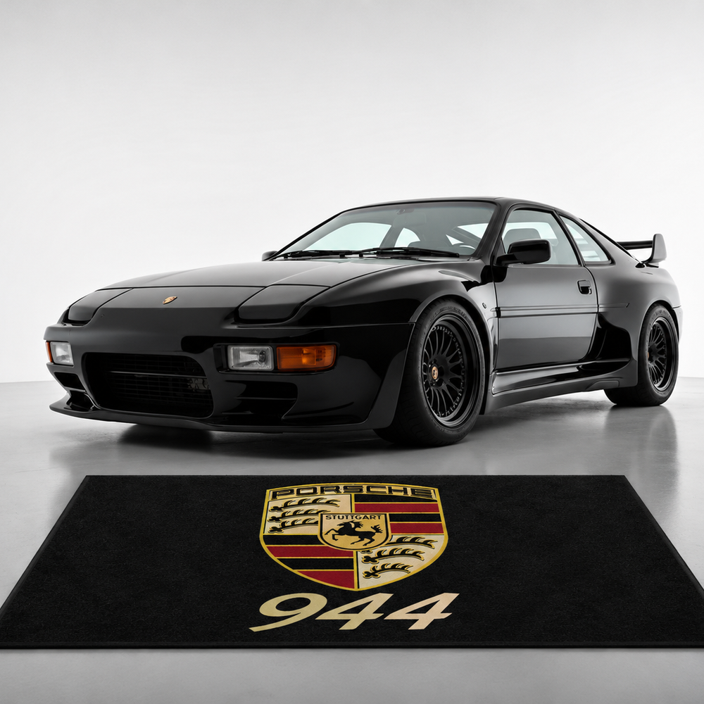 Porsche 944 Luxury Logo Rug and Display Mat Garage, Home, Office, Showroom Floor Decor, 60x87 in / 150x220 cm
