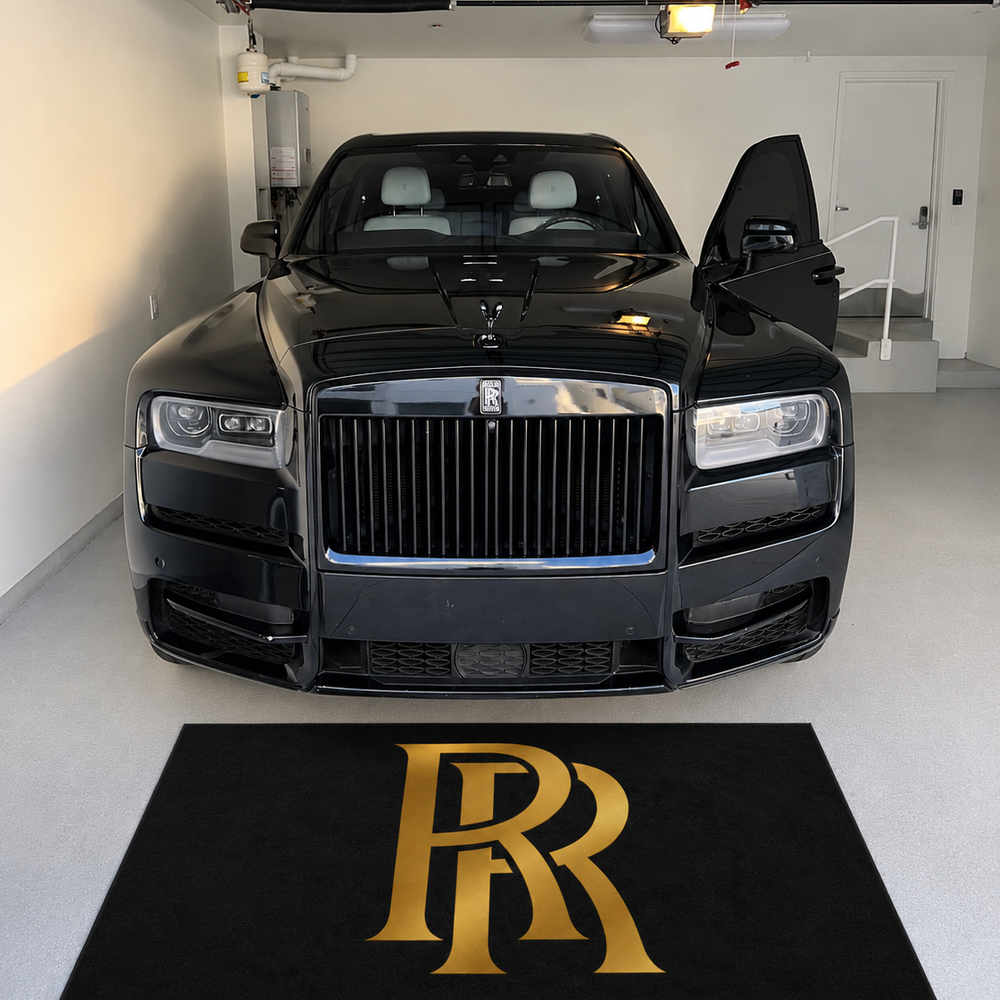 Rolls Royce Luxury Logo Rug and Display Mat Garage, Home, Office, Showroom Floor Decor, 60x87 in / 150x220 cm