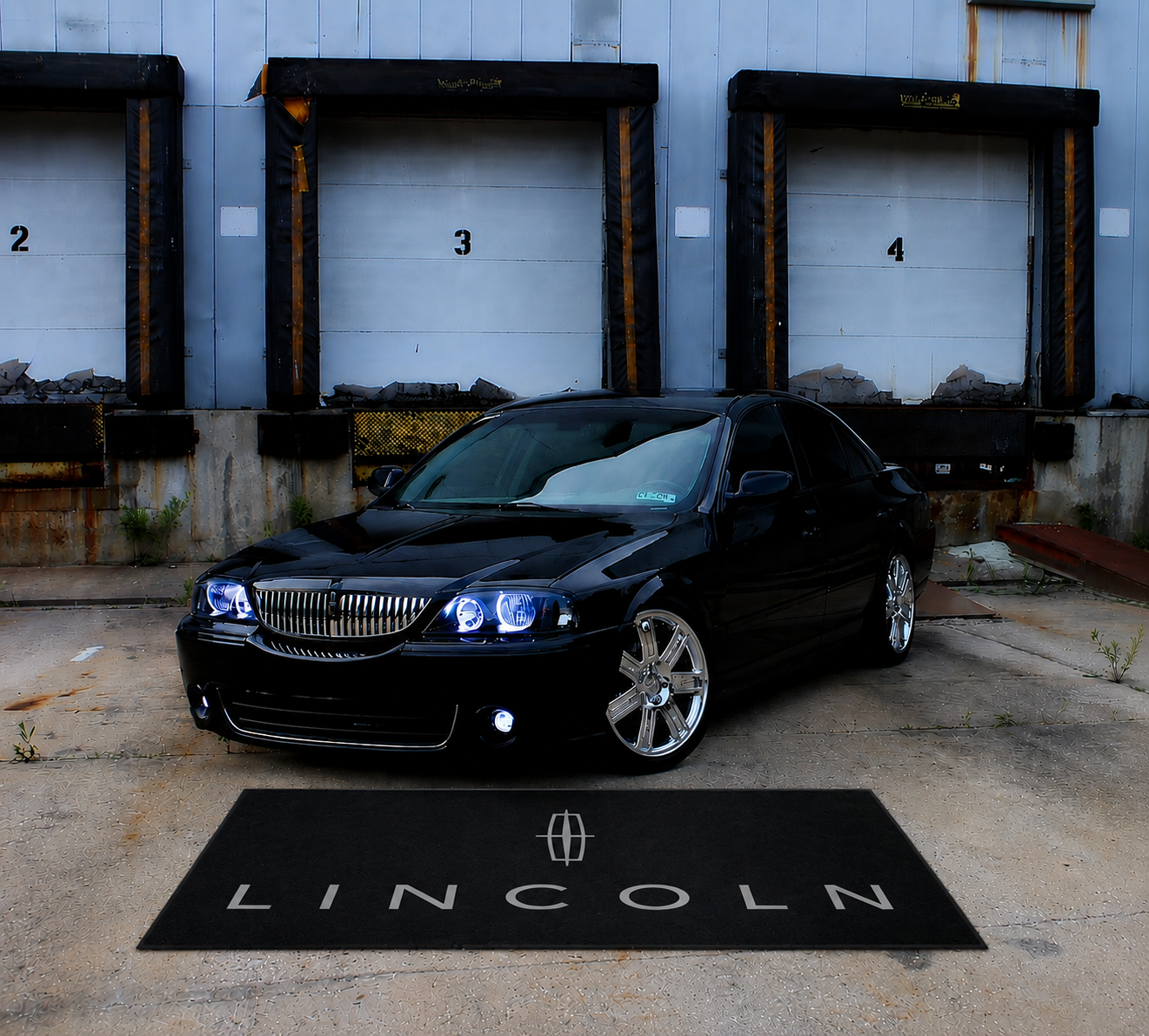 Lincoln Luxury Logo Rug and Display Mat Garage, Home, Office, Showroom Floor Decor, 60x87 in / 150x220 cm