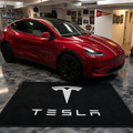Tesla Luxury Logo Rug and Display Mat Garage, Home, Office, Showroom Floor Decor, 60x87 in / 150x220 cm - 1