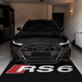 Audi RS6 Premium Luxury Logo Rug and Display Mat Garage, Home, Office, Showroom Floor Decor, 60x87 in / 150x220 cm - 1