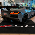 Corvette Z06 Text Premium Luxury Logo Rug and Display Mat Garage, Home, Office, Showroom Floor Decor, 60x87 in / 150x220 cm - 1