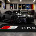 Audi S-Line Premium Luxury Logo Rug and Display Mat Garage, Home, Office, Showroom Floor Decor, 60x87 in / 150x220 cm - 6