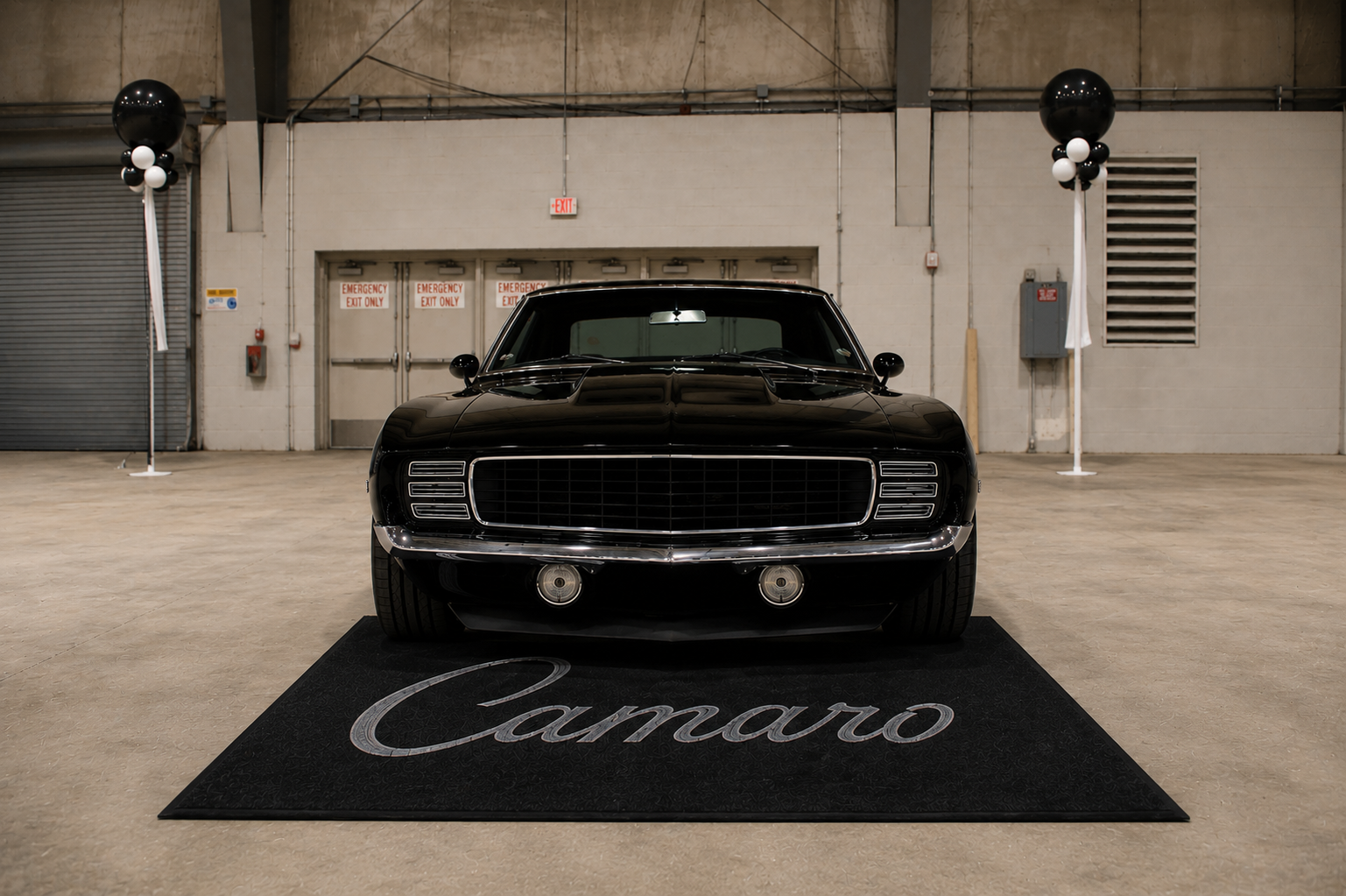 Camaro Text Premium Luxury Logo Rug and Display Mat Garage, Home, Office, Showroom Floor Decor, 60x87 in / 150x220 cm