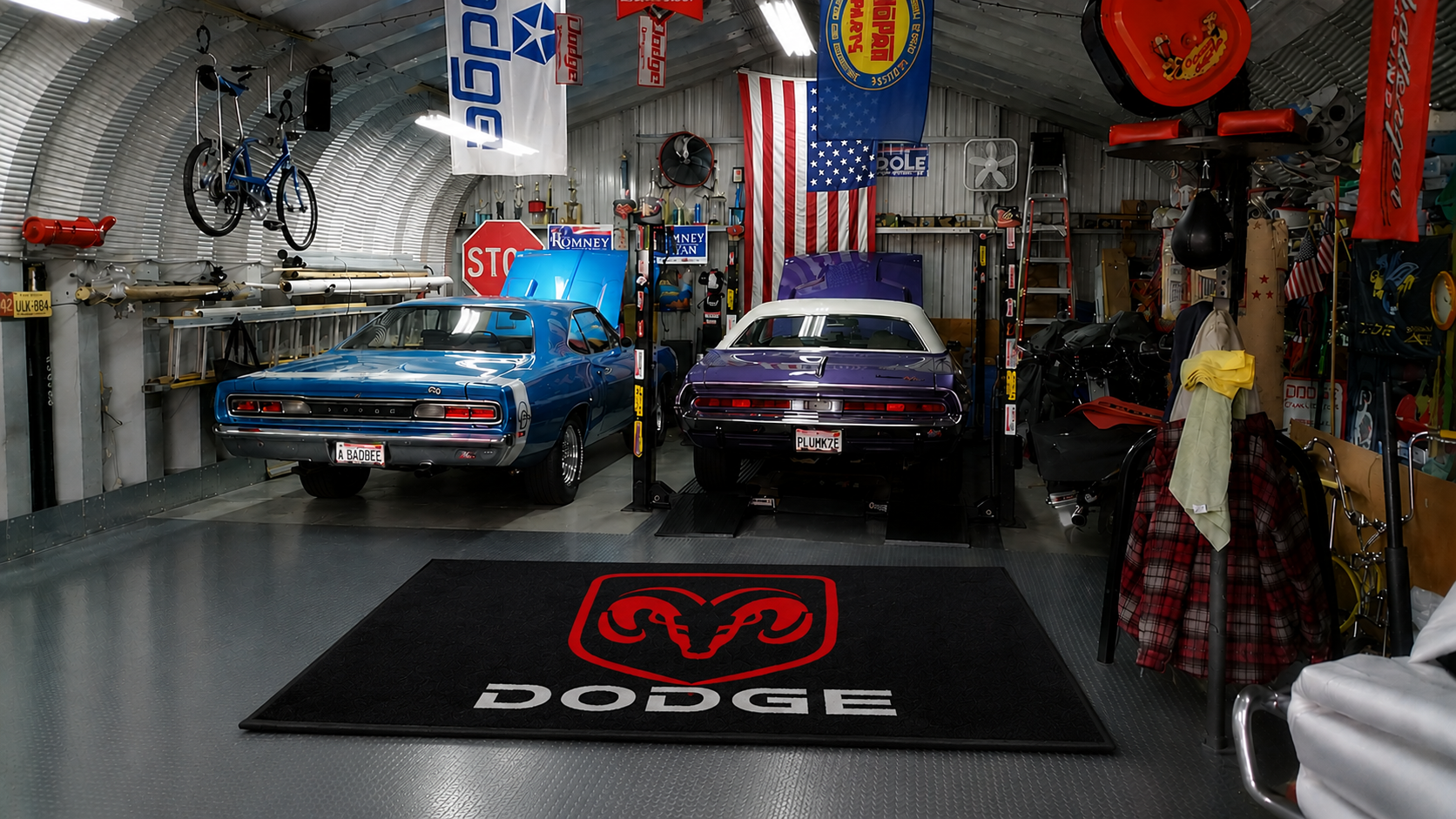 Dodge Luxury Logo Rug and Display Mat Garage, Home, Office, Showroom Floor Decor, 60x87 in / 150x220 cm
