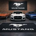 Mustang Luxury Logo Rug and Display Mat Garage, Home, Office, Showroom Floor Decor, 60x87 in / 150x220 cm - 1