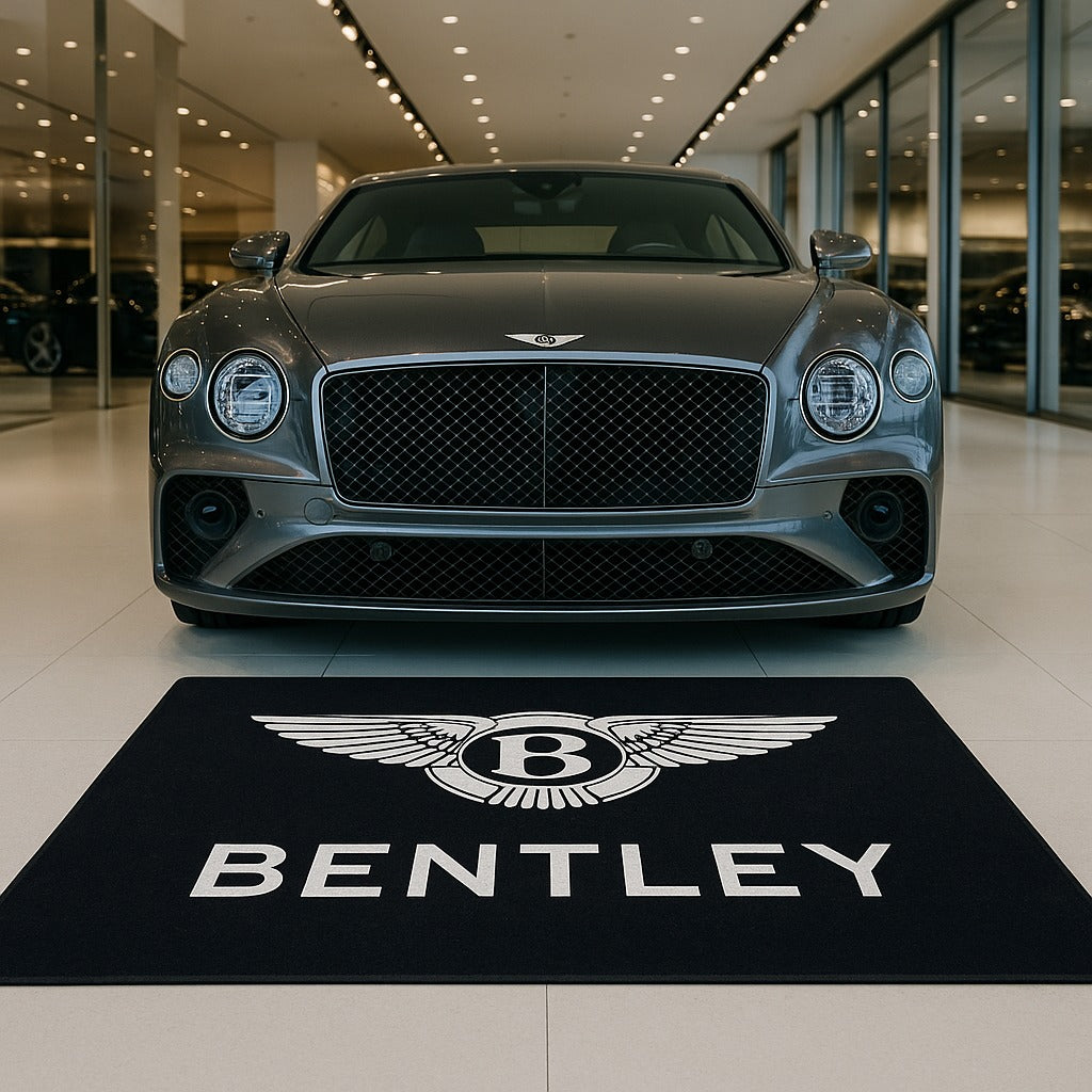 Bentley Premium Luxury Logo Rug and Display Mat Garage, Home, Office, Showroom Floor Decor, 60x87 in / 150x220 cm