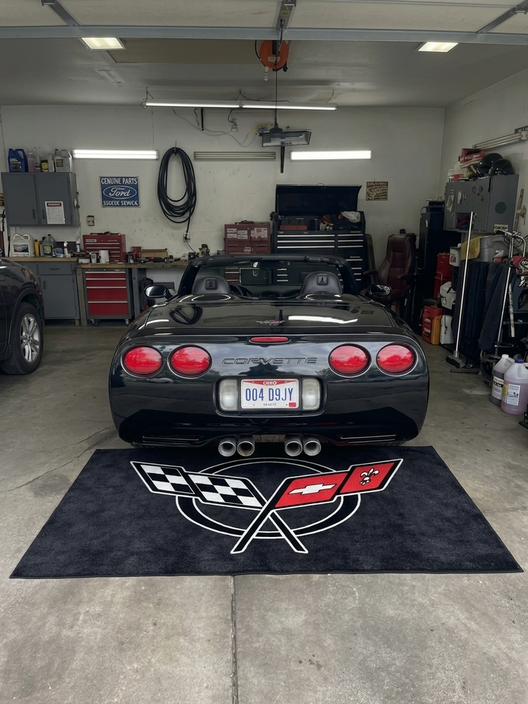 Corvette C5 Premium Luxury Logo Rug and Display Mat Garage, Home, Office, Showroom Floor Decor, 60x87 in / 150x220 cm