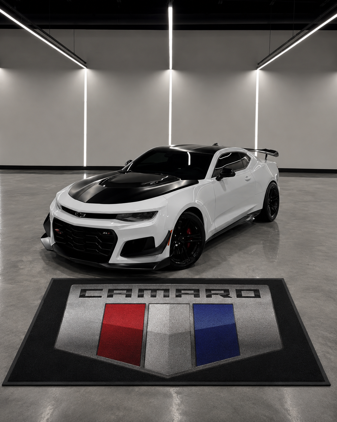 Camaro Premium Luxury Logo Rug and Display Mat Garage, Home, Office, Showroom Floor Decor, 60x87 in / 150x220 cm