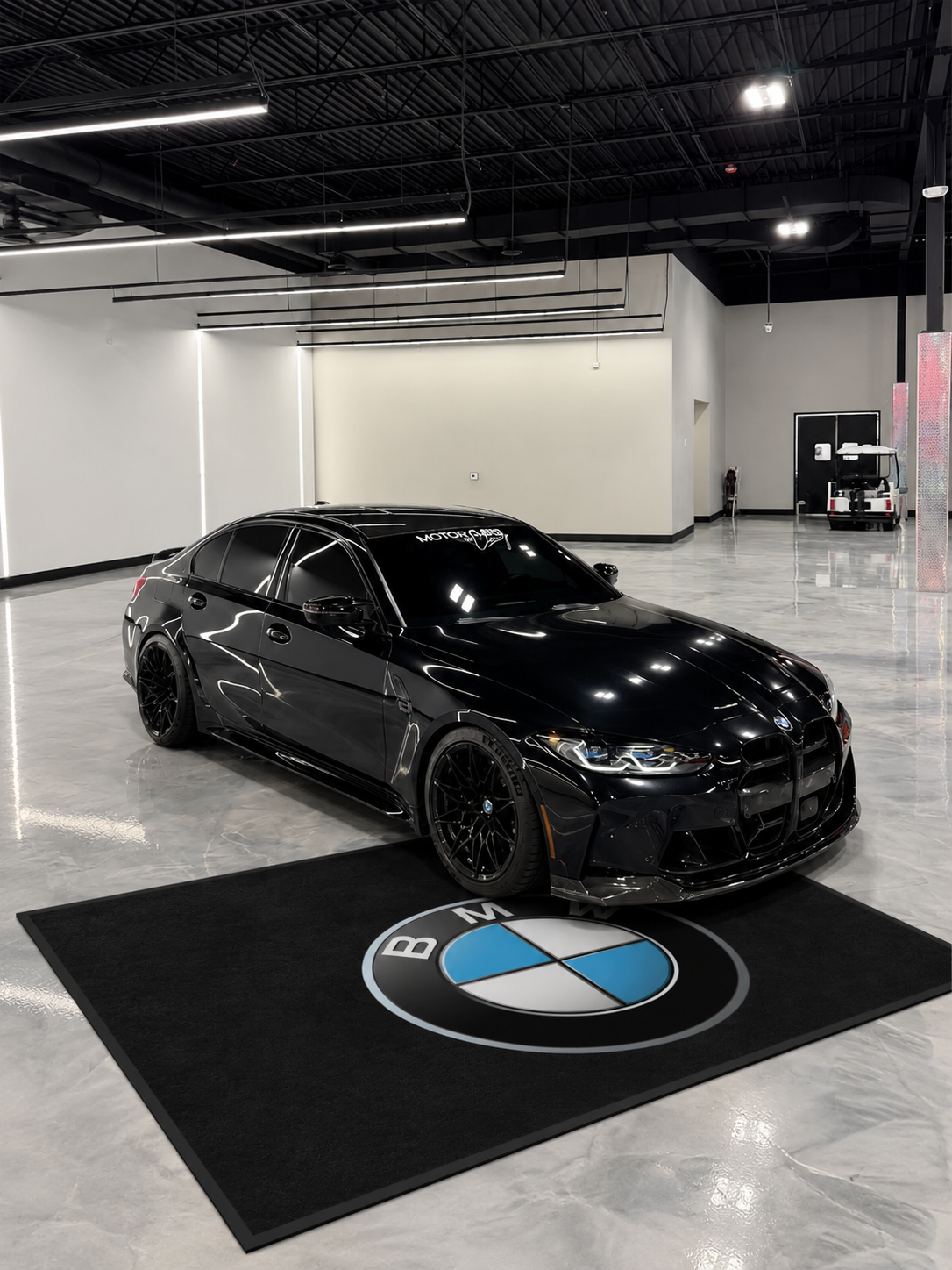 BMW Premium Luxury Logo Rug and Display Mat Garage, Home, Office, Showroom Floor Decor, 60x87 in / 150x220 cm