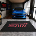 Subaru STI Luxury Logo Rug and Display Mat Garage, Home, Office, Showroom Floor Decor, 60x87 in / 150x220 cm - 5