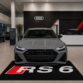 Audi RS6 Premium Luxury Logo Rug and Display Mat Garage, Home, Office, Showroom Floor Decor, 60x87 in / 150x220 cm - 4