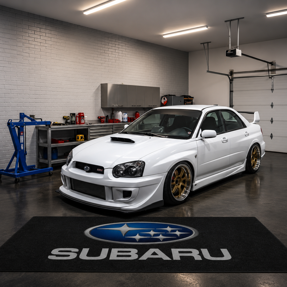 Subaru Luxury Logo Rug and Display Mat Garage, Home, Office, Showroom Floor Decor, 60x87 in / 150x220 cm