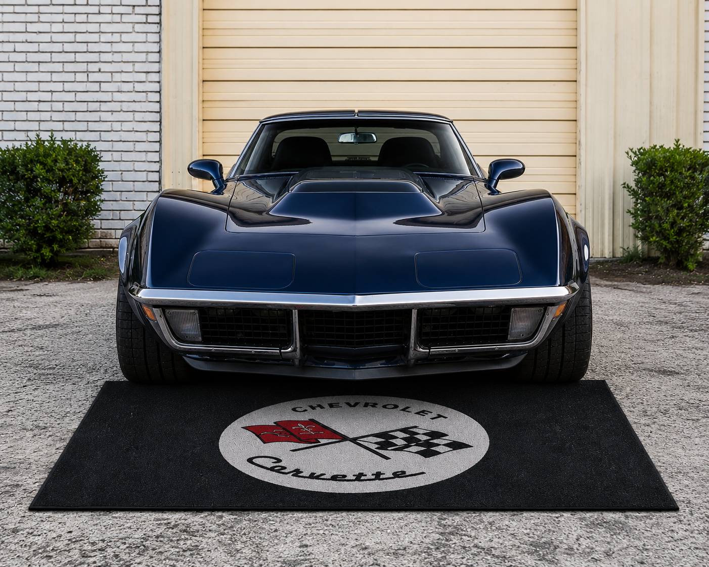 Corvette C2 Premium Luxury Logo Rug and Display Mat Garage, Home, Office, Showroom Floor Decor, 60x87 in / 150x220 cm