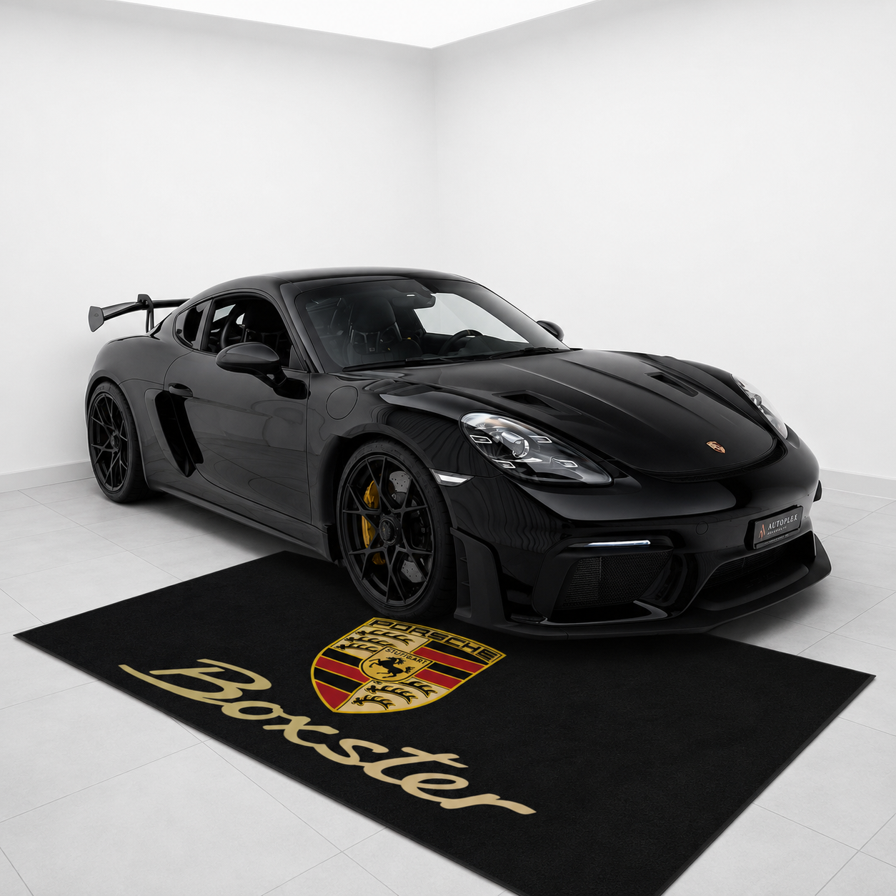Porsche Boxster Luxury Logo Rug and Display Mat Garage, Home, Office, Showroom Floor Decor, 60x87 in / 150x220 cm