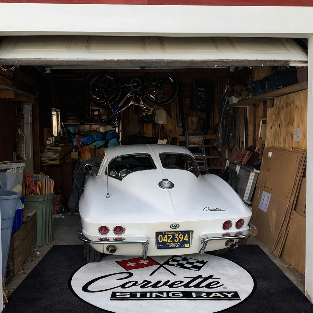 Corvette C3 Premium Luxury Logo Rug and Display Mat Garage, Home, Office, Showroom Floor Decor, 60x87 in / 150x220 cm
