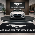 Mustang Luxury Logo Rug and Display Mat Garage, Home, Office, Showroom Floor Decor, 60x87 in / 150x220 cm - 5