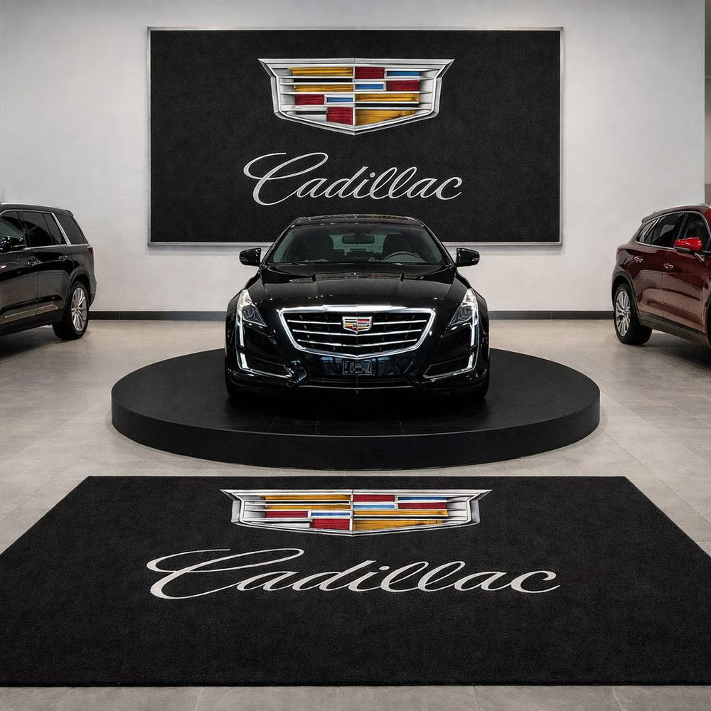 Cadillac Premium Luxury Logo Rug and Display Mat Garage, Home, Office, Showroom Floor Decor, 60x87 in / 150x220 cm