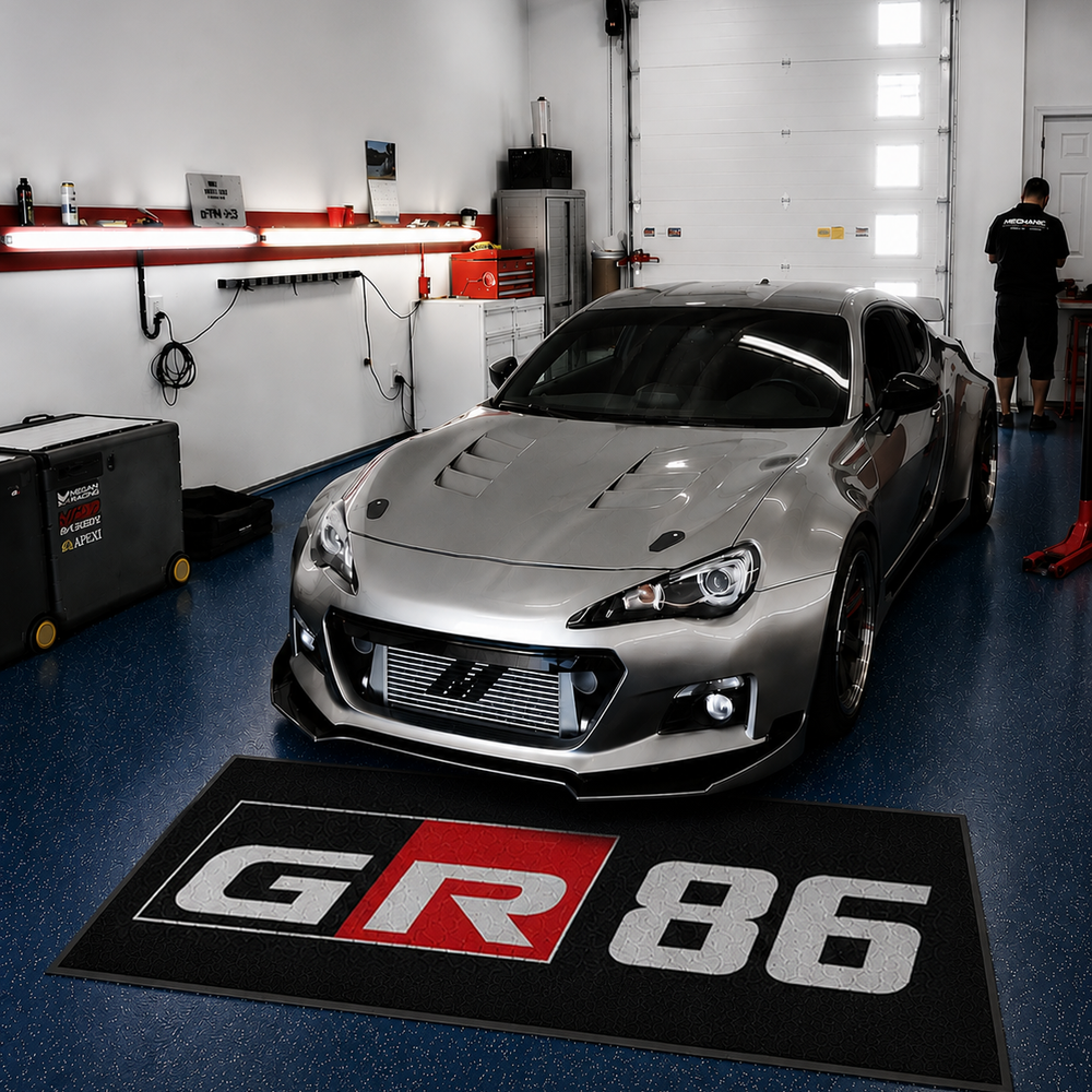 Toyota GR86 Luxury Logo Rug and Display Mat Garage, Home, Office, Showroom Floor Decor, 60x87 in / 150x220 cm