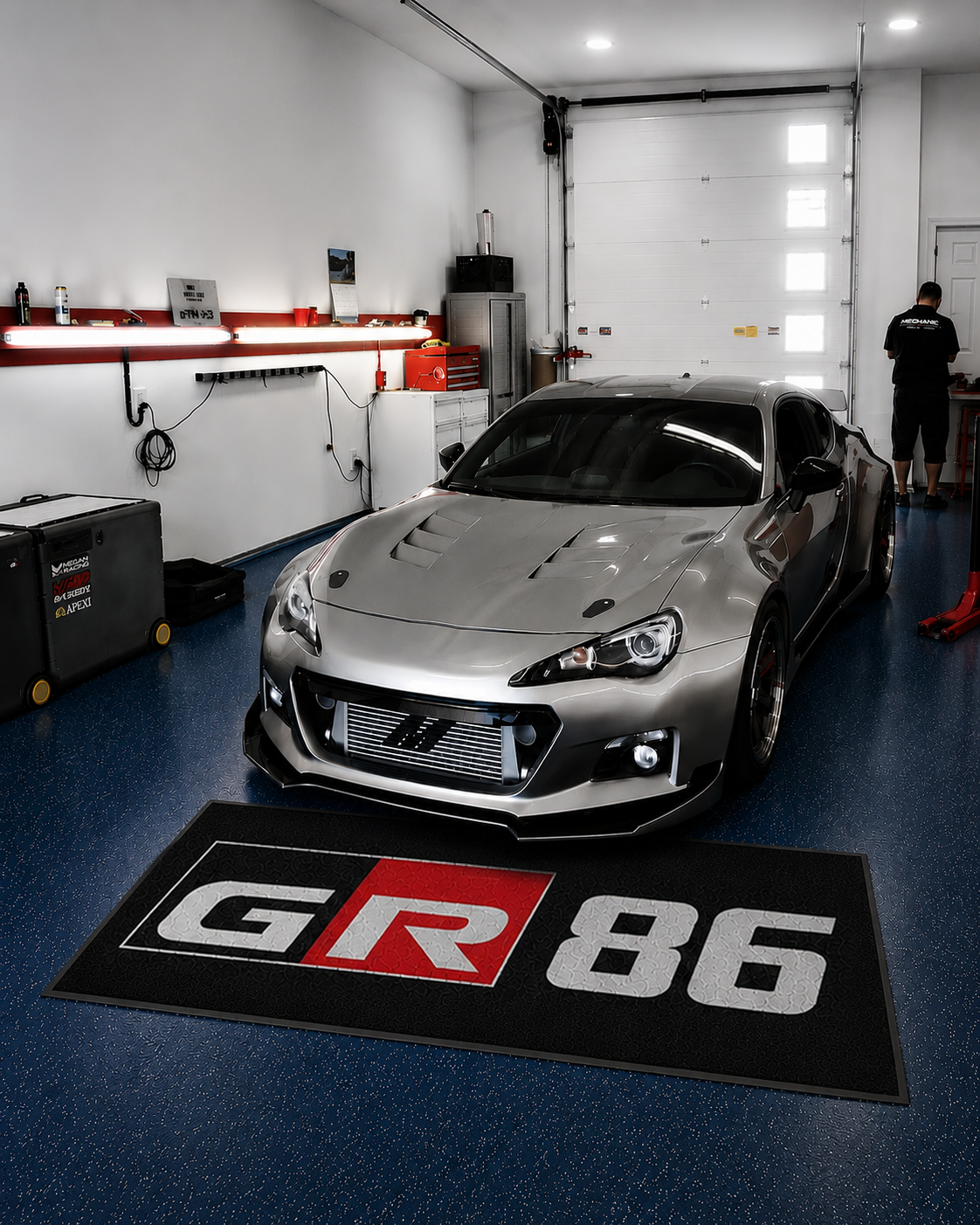 Toyota GR86 Luxury Logo Rug and Display Mat Garage, Home, Office, Showroom Floor Decor, 60x87 in / 150x220 cm