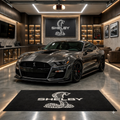 Mustang Shelby Luxury Logo Rug and Display Mat Garage, Home, Office, Showroom Floor Decor, 60x87 in / 150x220 cm - 4
