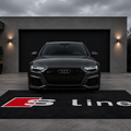Audi S-Line Premium Luxury Logo Rug and Display Mat Garage, Home, Office, Showroom Floor Decor, 60x87 in / 150x220 cm - 1