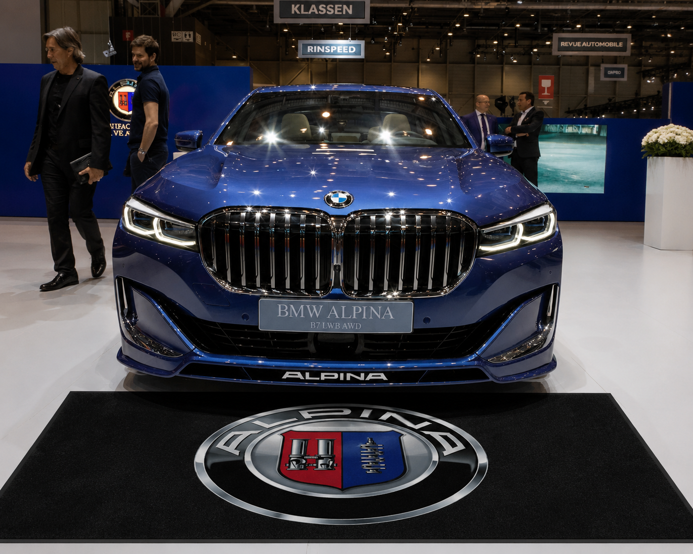 BMW Alpina Premium Luxury Logo Rug and Display Mat Garage, Home, Office, Showroom Floor Decor, 60x87 in / 150x220 cm