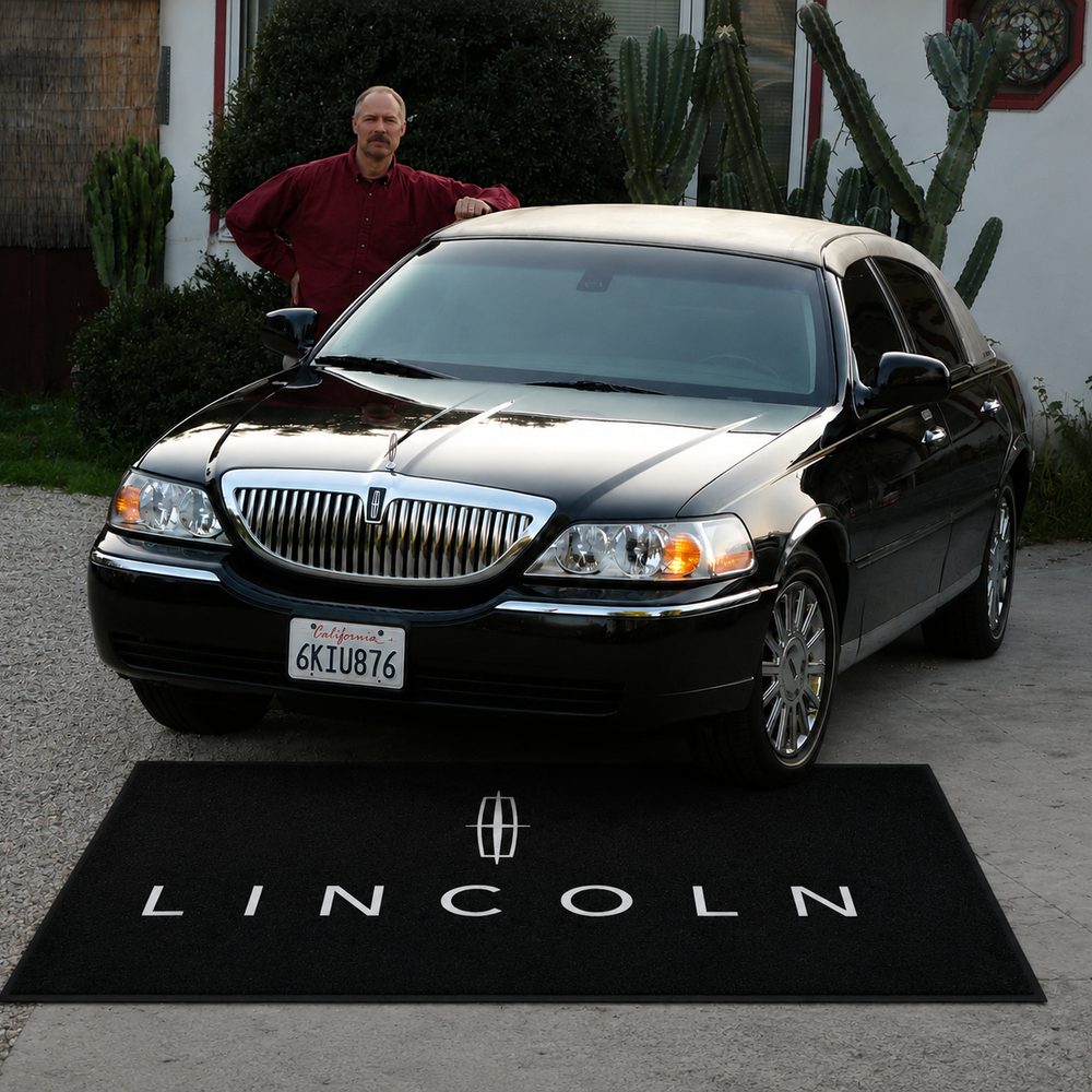 Lincoln Luxury Logo Rug and Display Mat Garage, Home, Office, Showroom Floor Decor, 60x87 in / 150x220 cm