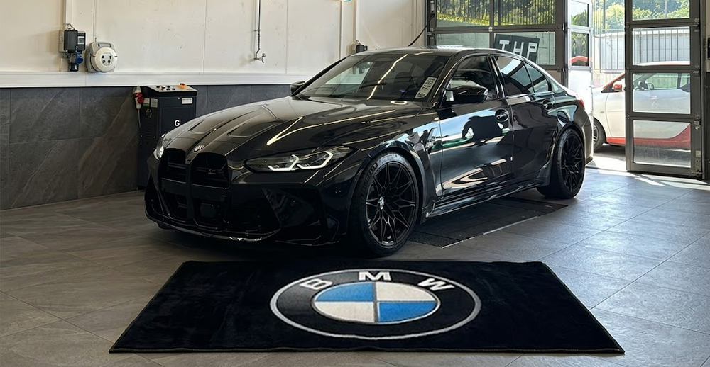 BMW Premium Luxury Logo Rug and Display Mat Garage, Home, Office, Showroom Floor Decor, 60x87 in / 150x220 cm