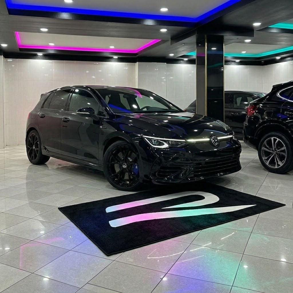 Volkswagen Luxury Logo Rug and Display Mat Garage, Home, Office, Showroom Floor Decor, 60x87 in / 150x220 cm