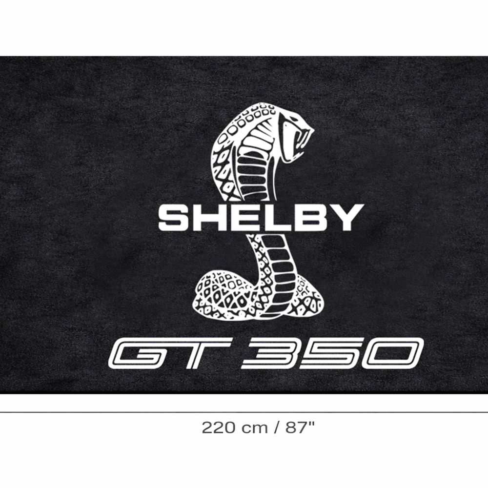 Shelby GT350 Luxury Logo Rug and Display Mat Garage, Home, Office, Showroom Floor Decor, 60x87 in / 150x220 cm