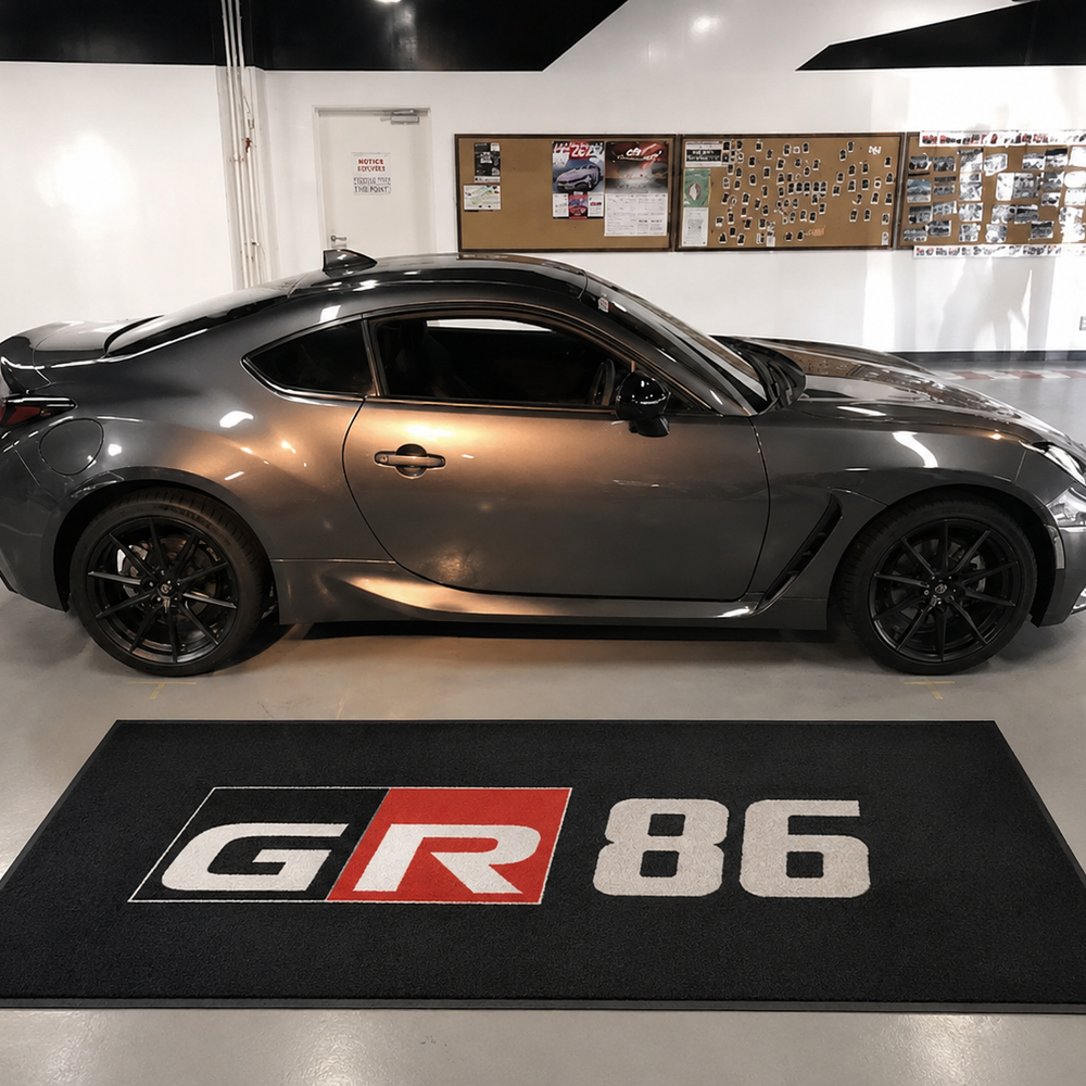 Toyota GR86 Luxury Logo Rug and Display Mat Garage, Home, Office, Showroom Floor Decor, 60x87 in / 150x220 cm