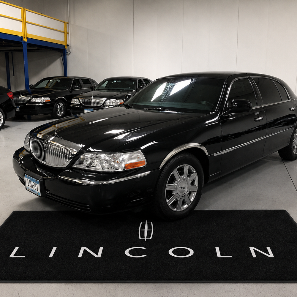 Lincoln Luxury Logo Rug and Display Mat Garage, Home, Office, Showroom Floor Decor, 60x87 in / 150x220 cm