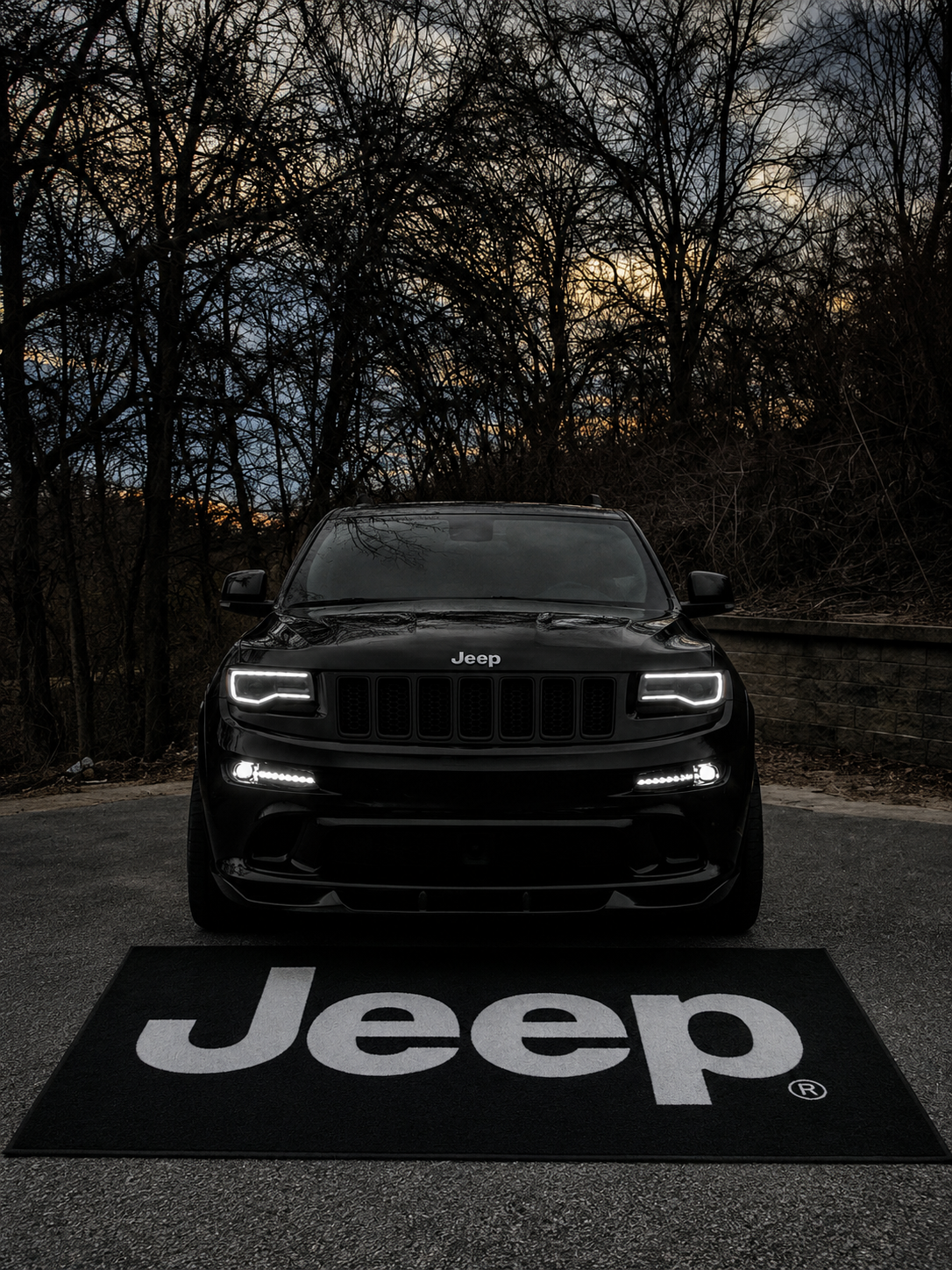 Jeep Luxury Logo Rug and Display Mat Garage, Home, Office, Showroom Floor Decor, 60x87 in / 150x220 cm