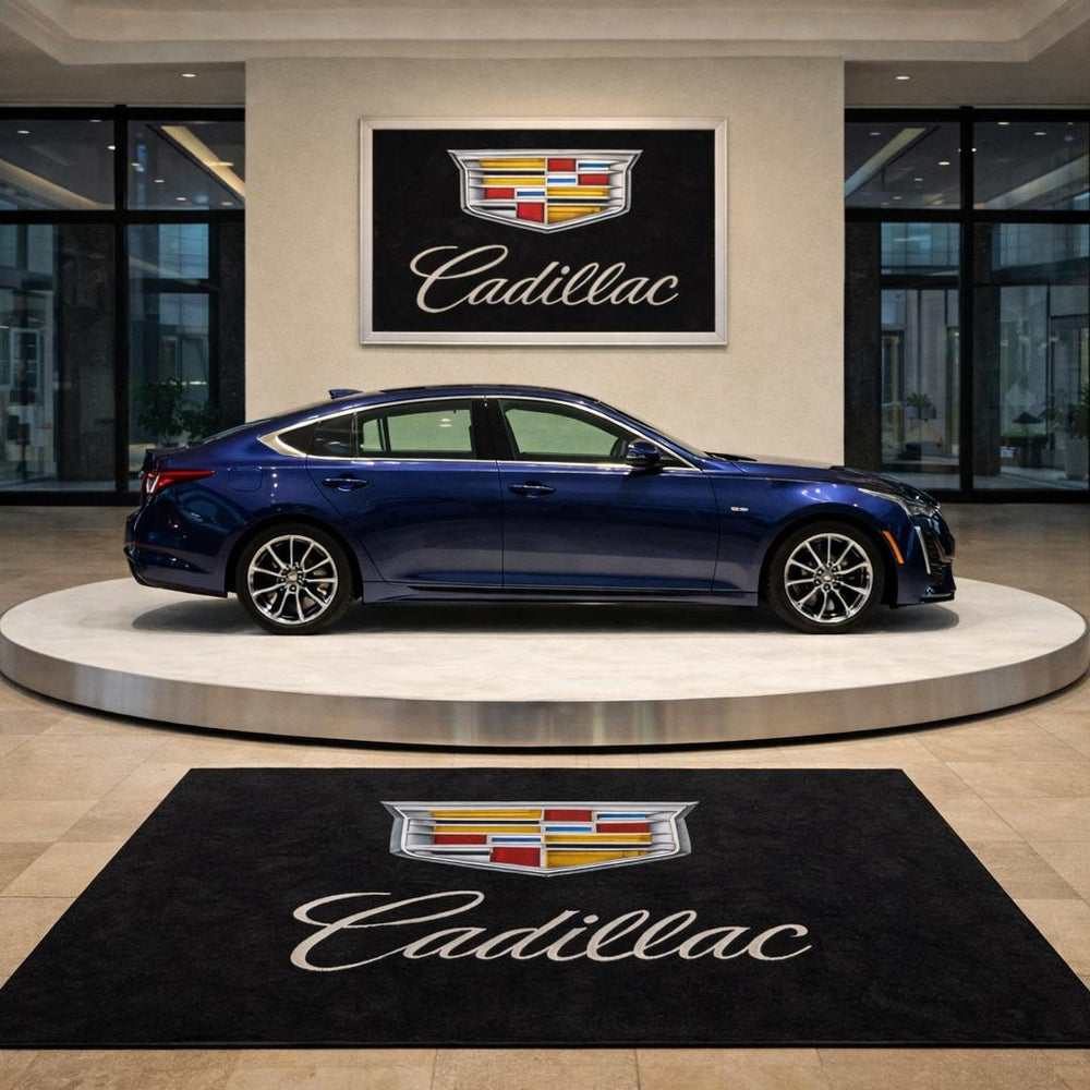 Cadillac Premium Luxury Logo Rug and Display Mat Garage, Home, Office, Showroom Floor Decor, 60x87 in / 150x220 cm