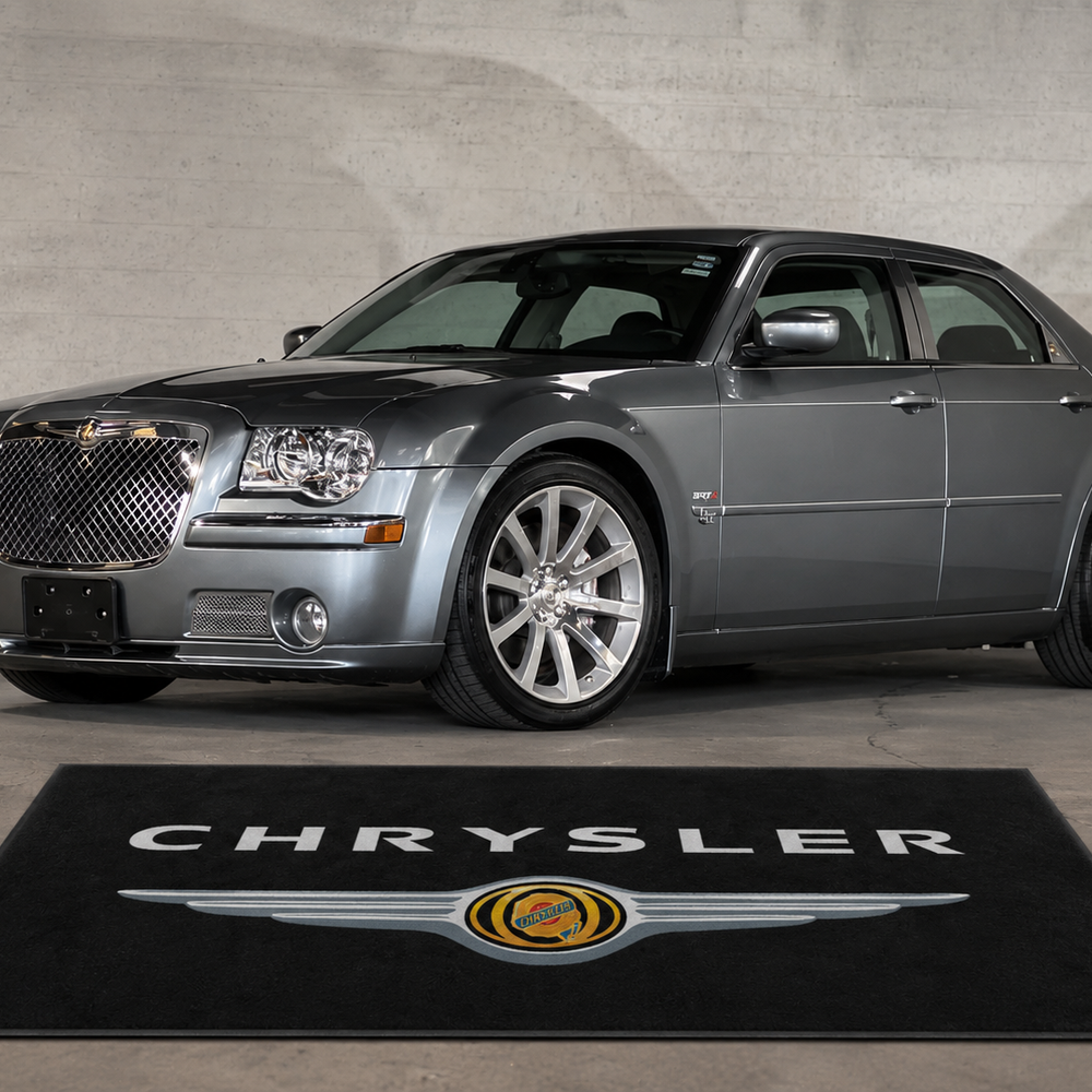 Chrysler Premium Luxury Logo Rug and Display Mat Garage, Home, Office, Showroom Floor Decor, 60x87 in / 150x220 cm