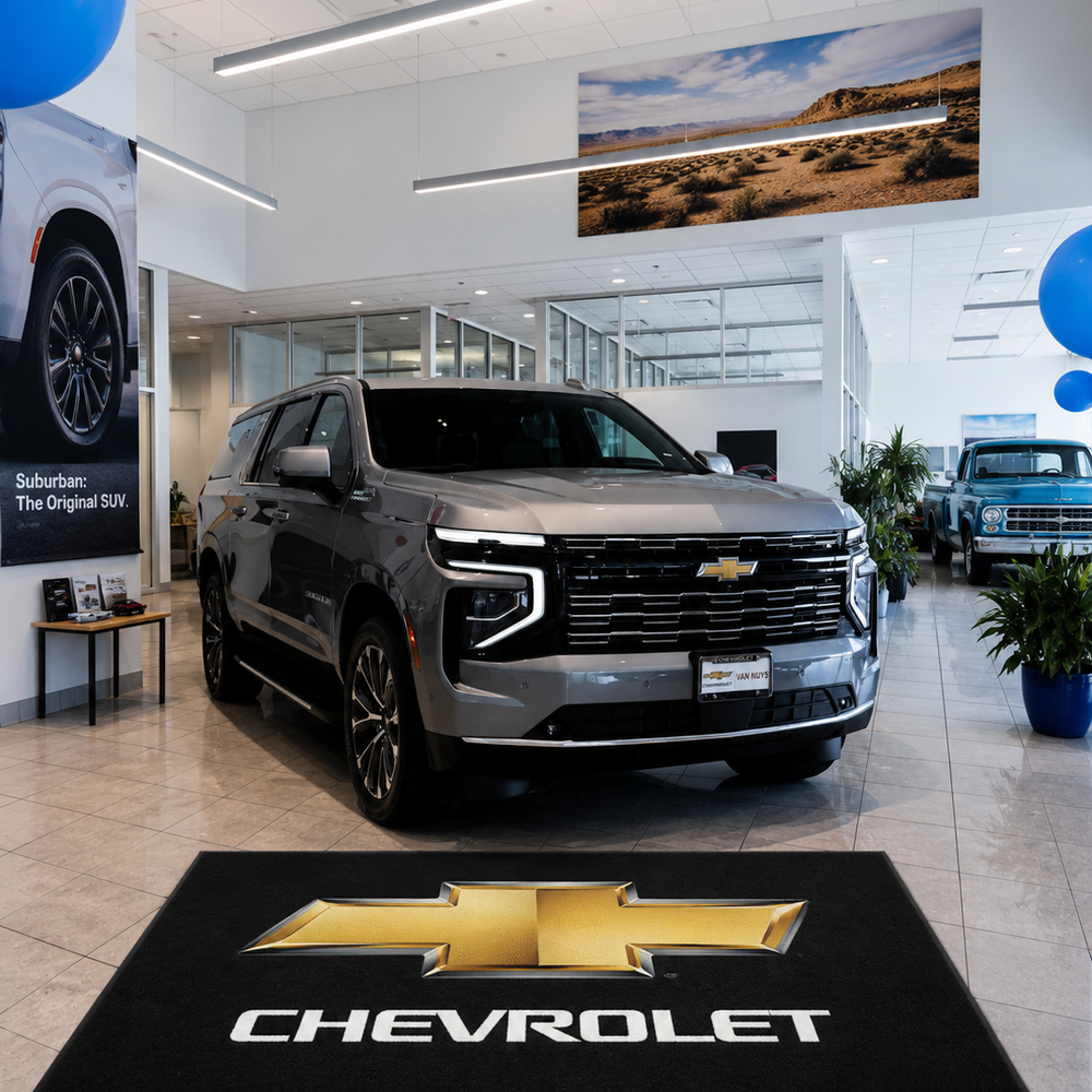 Chrysler Premium Luxury Logo Rug and Display Mat Garage, Home, Office, Showroom Floor Decor, 60x87 in / 150x220 cm
