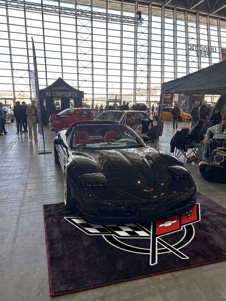 Corvette C5 Premium Luxury Logo Rug and Display Mat Garage, Home, Office, Showroom Floor Decor, 60x87 in / 150x220 cm