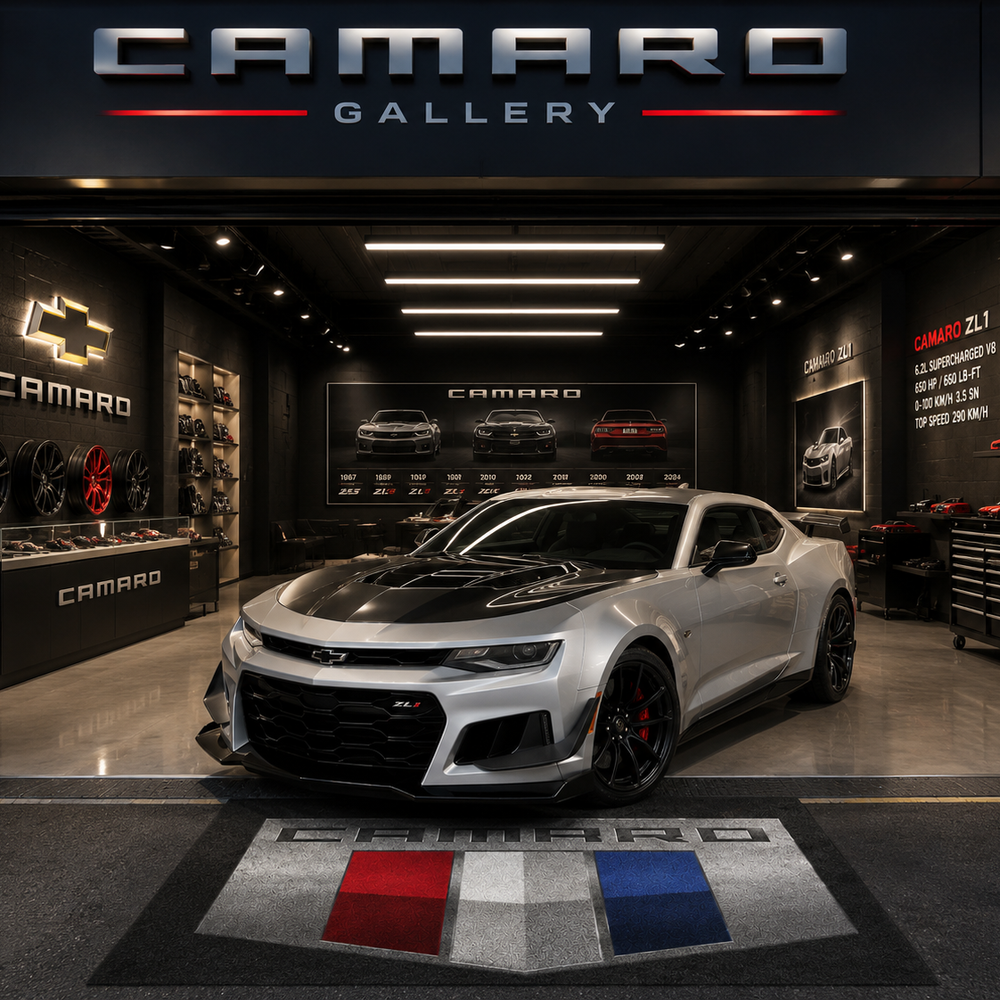 Camaro Premium Luxury Logo Rug and Display Mat Garage, Home, Office, Showroom Floor Decor, 60x87 in / 150x220 cm
