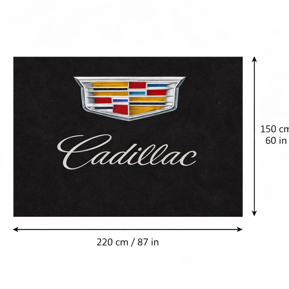 Cadillac Premium Luxury Logo Rug and Display Mat Garage, Home, Office, Showroom Floor Decor, 60x87 in / 150x220 cm