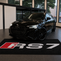 Audi RS7 Premium Luxury Logo Rug and Display Mat Garage, Home, Office, Showroom Floor Decor, 60x87 in / 150x220 cm - 1