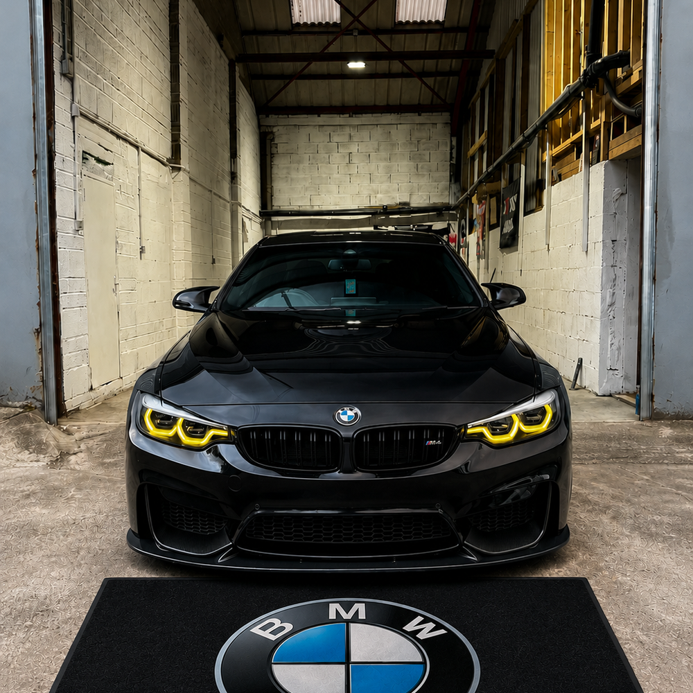 BMW Premium Luxury Logo Rug and Display Mat Garage, Home, Office, Showroom Floor Decor, 60x87 in / 150x220 cm