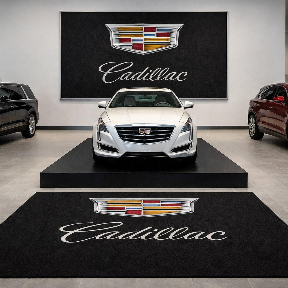 Cadillac Premium Luxury Logo Rug and Display Mat Garage, Home, Office, Showroom Floor Decor, 60x87 in / 150x220 cm