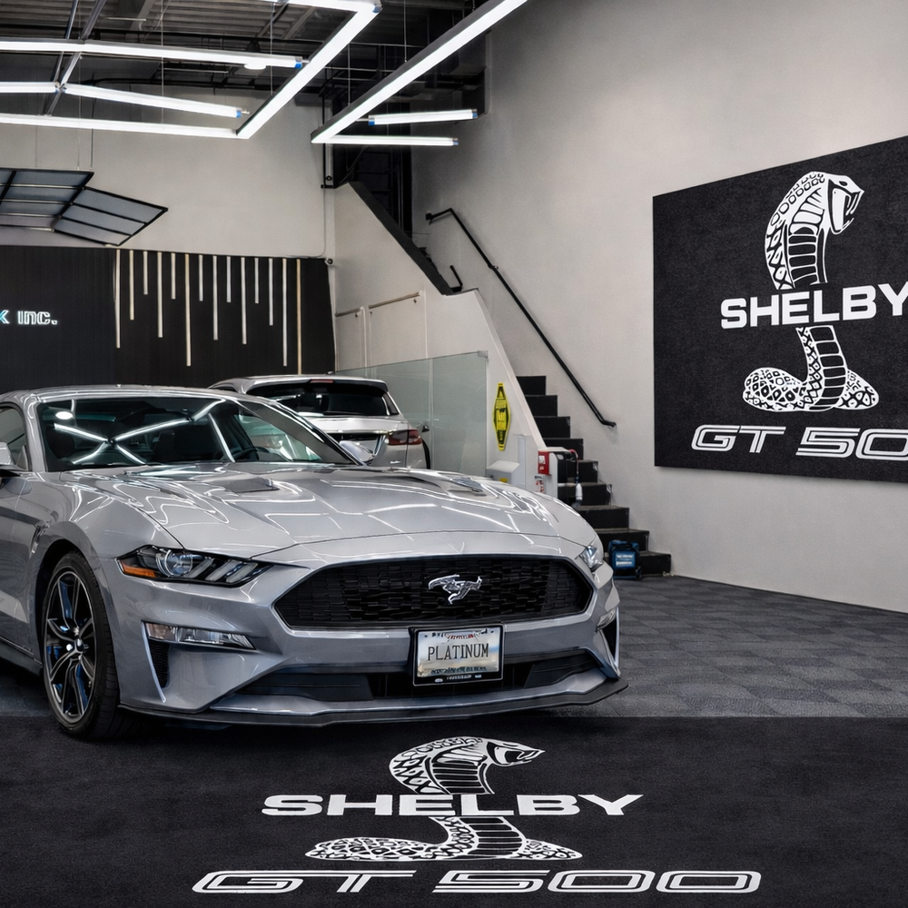 Shelby GT500 Luxury Logo Rug and Display Mat Garage, Home, Office, Showroom Floor Decor, 60x87 in / 150x220 cm