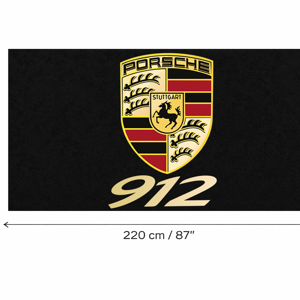 Porsche 912 Luxury Logo Rug and Display Mat Garage, Home, Office, Showroom Floor Decor, 60x87 in / 150x220 cm