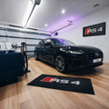 Audi RS4 Premium Luxury Logo Rug and Display Mat Garage, Home, Office, Showroom Floor Decor, 60x87 in / 150x220 cm - 1