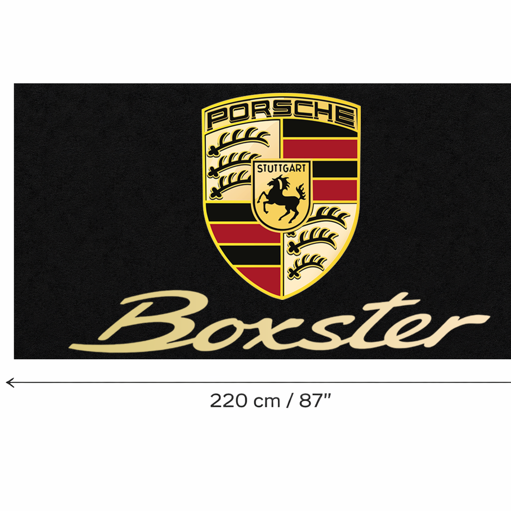 Porsche Boxster Luxury Logo Rug and Display Mat Garage, Home, Office, Showroom Floor Decor, 60x87 in / 150x220 cm