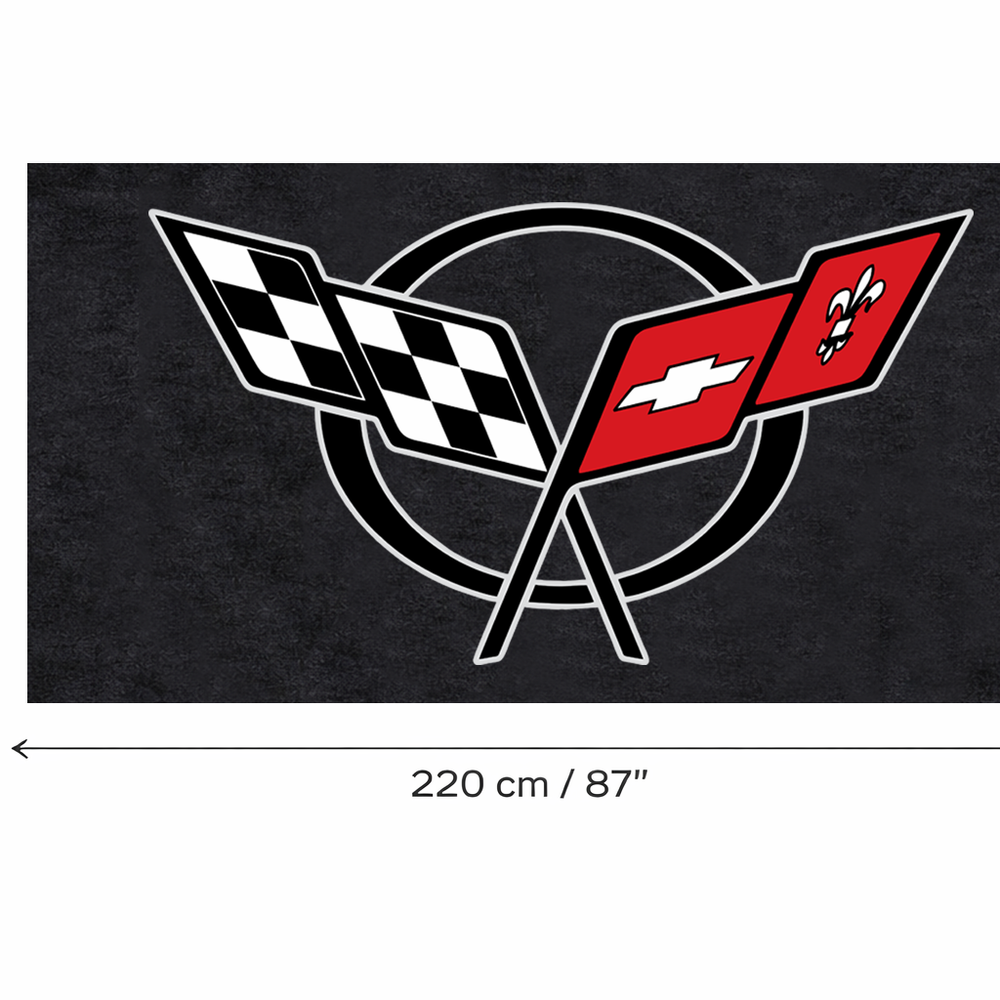Corvette C5 Premium Luxury Logo Rug and Display Mat Garage, Home, Office, Showroom Floor Decor, 60x87 in / 150x220 cm